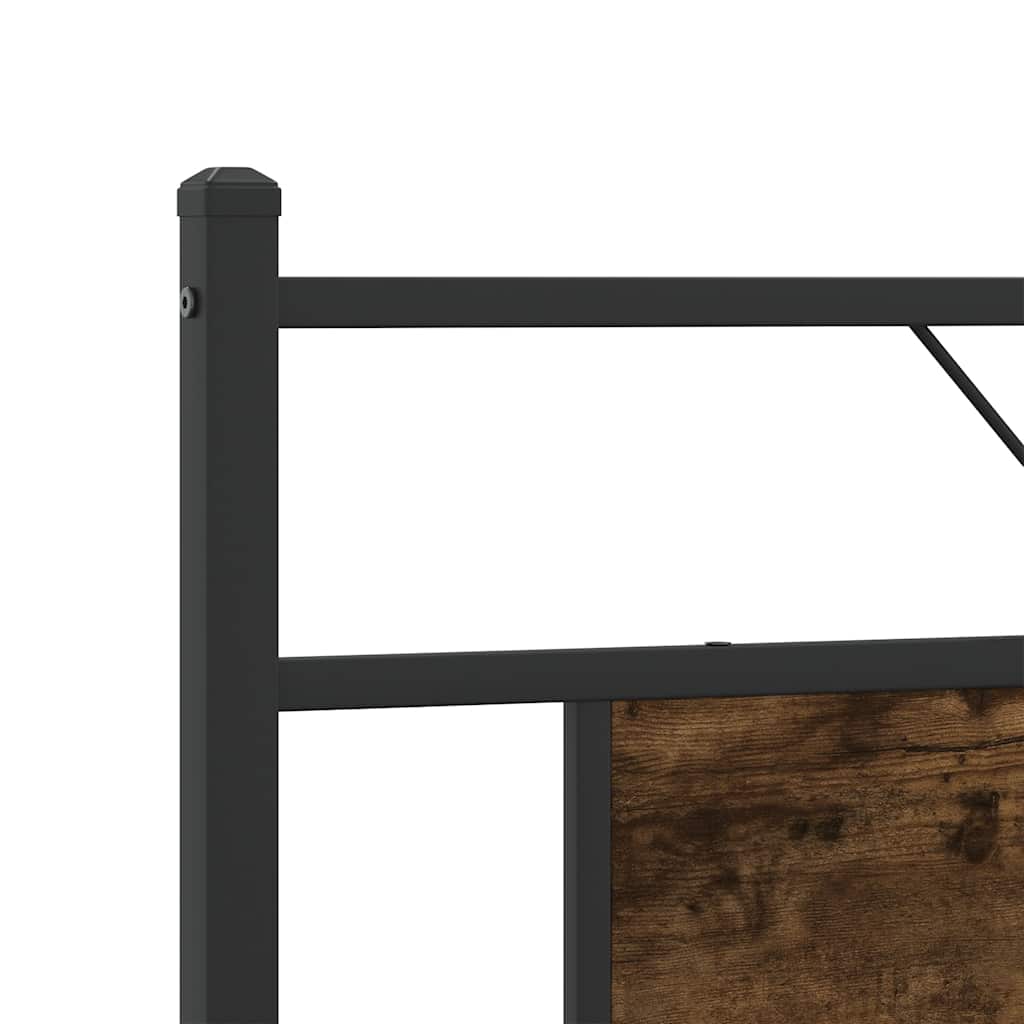 sengeramme uden madras 183x213 cm konstrueret træ røget eg