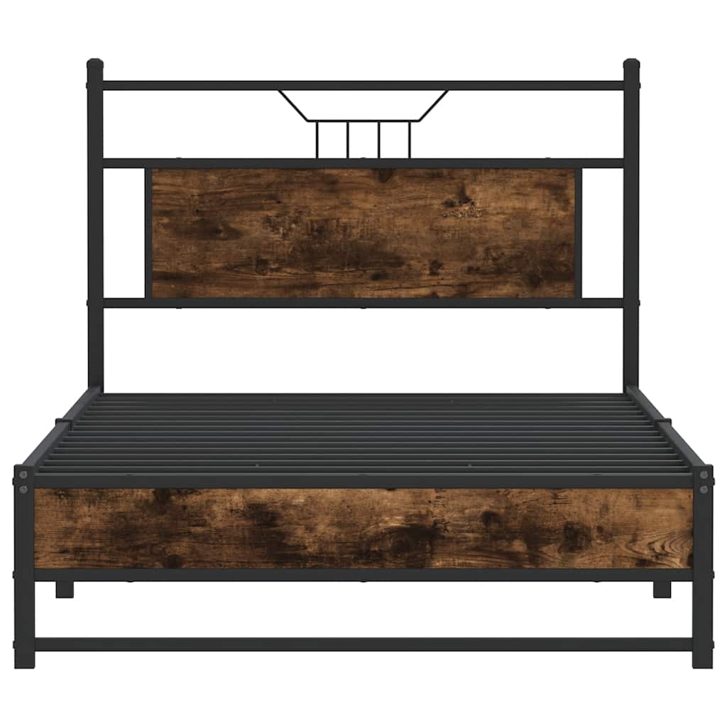 sengeramme 100x190 cm uden madras konstrueret træ røget eg
