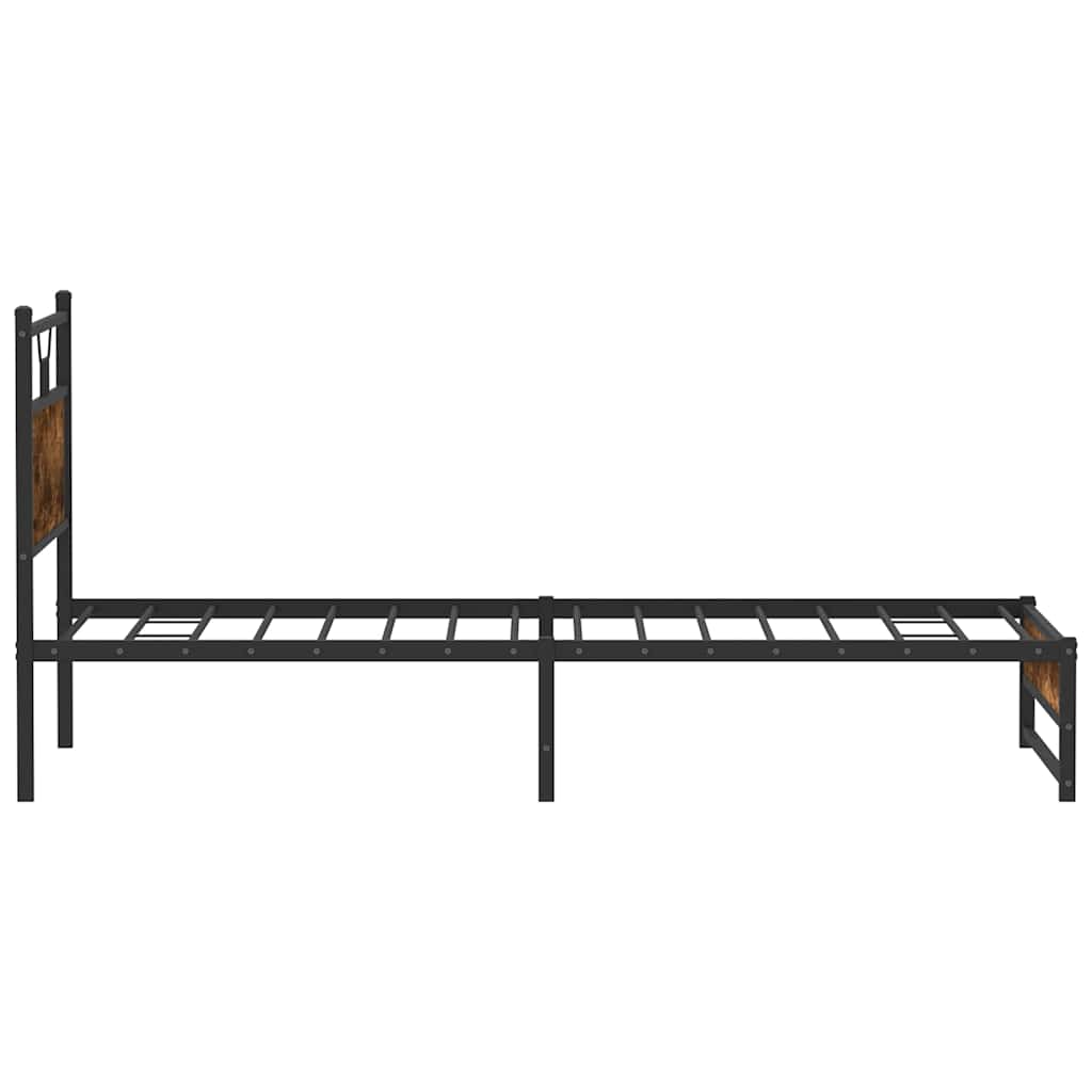 sengeramme 100x200 cm uden madras konstrueret træ røget eg