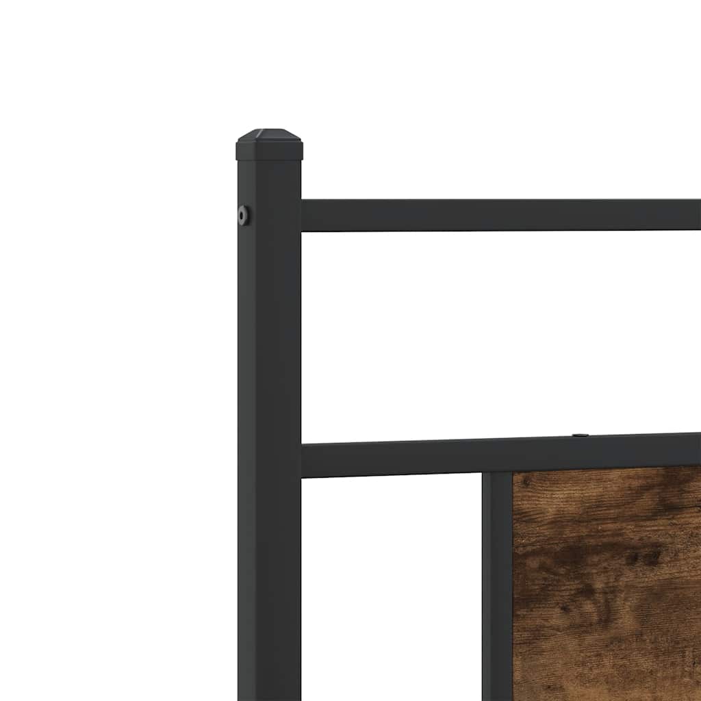 sengeramme 90x190 cm uden madras konstrueret træ røget eg