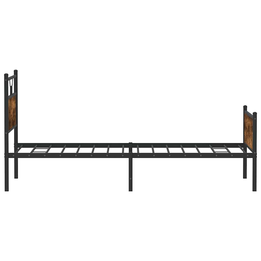sengeramme uden madras 107x203 cm konstrueret træ røget eg