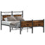 sengeramme 120x200 cm uden madras konstrueret træ røget eg