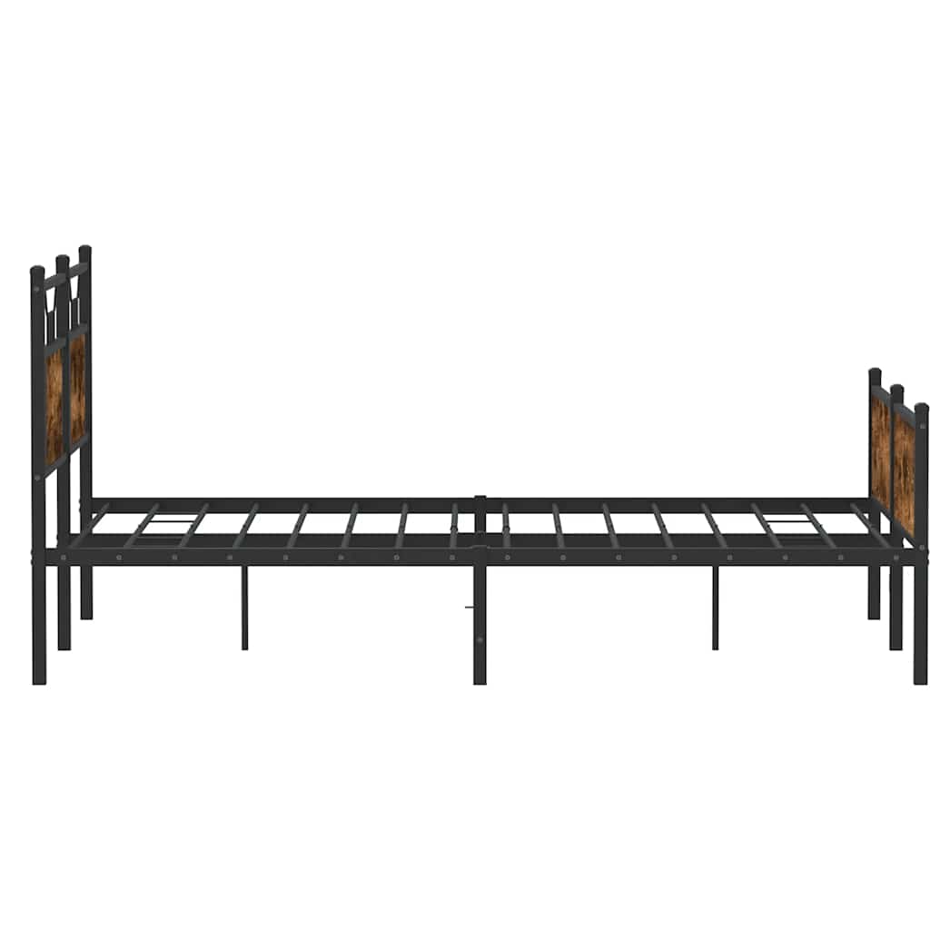 sengeramme 137x190 cm uden madras konstrueret træ røget eg