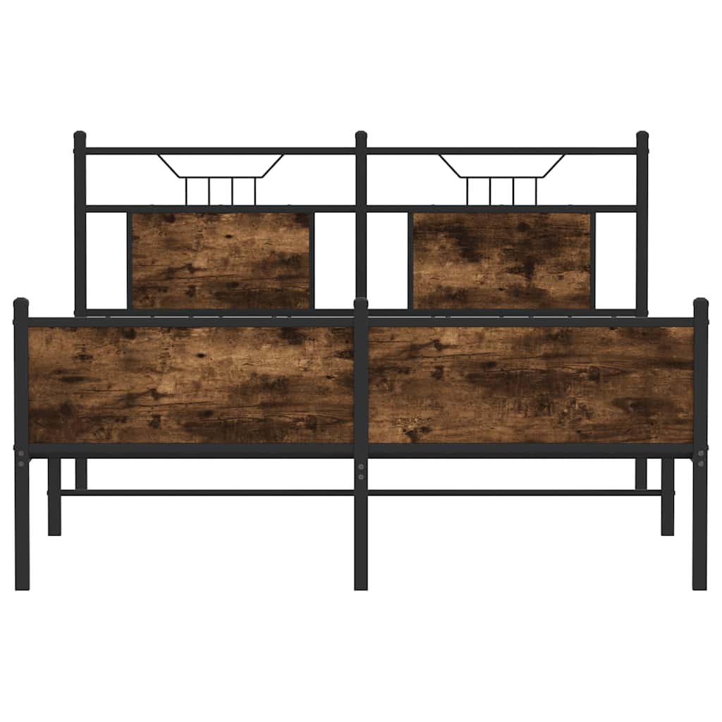sengeramme 140x200 cm uden madras konstrueret træ røget eg