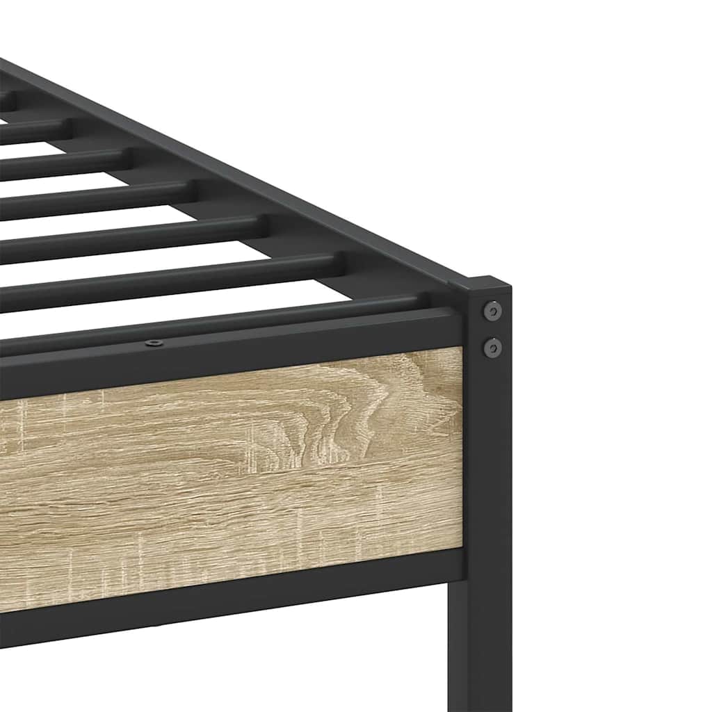 sengeramme 90x200 cm uden madras konstrueret træ sonoma-eg