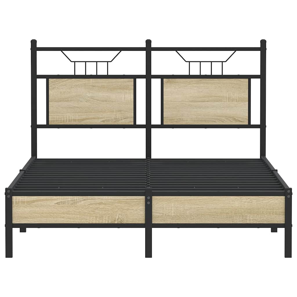 sengeramme 120x200 cm uden madras konstrueret træ sonoma-eg
