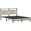 sengeramme 137x190 cm uden madras konstrueret træ sonoma-eg