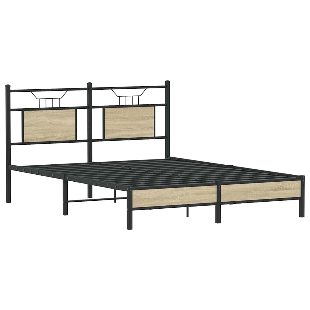 sengeramme 140x200 cm uden madras konstrueret træ sonoma-eg