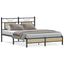 sengeramme 150x200 cm uden madras konstrueret træ sonoma-eg