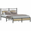 sengeramme 150x200 cm uden madras konstrueret træ sonoma-eg
