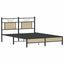 sengeramme 150x200 cm uden madras konstrueret træ sonoma-eg