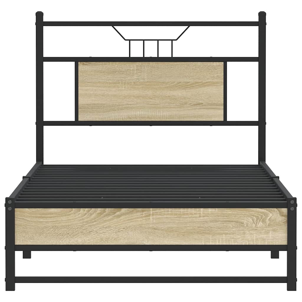 sengeramme 90x200 cm uden madras konstrueret træ sonoma-eg