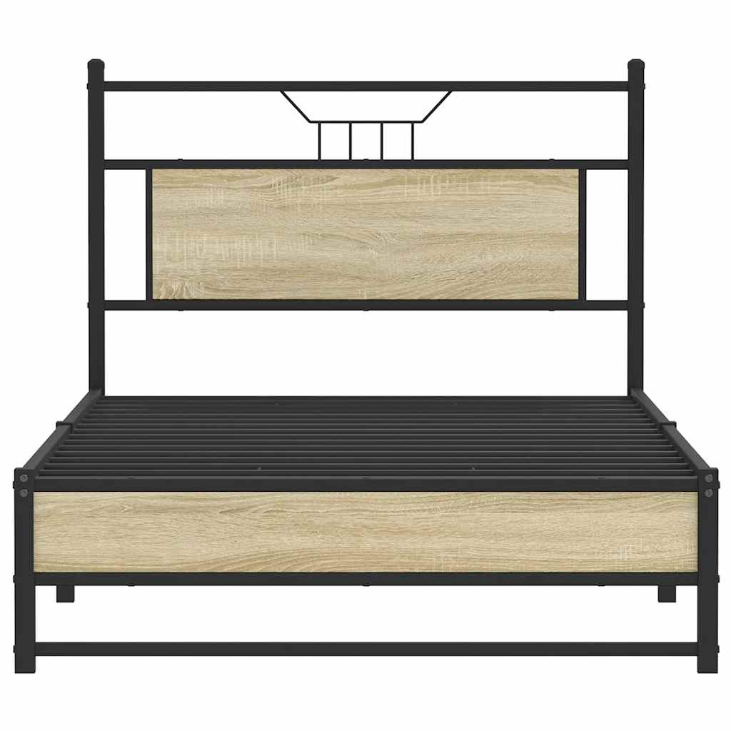 sengeramme 100x200 cm uden madras konstrueret træ sonoma-eg