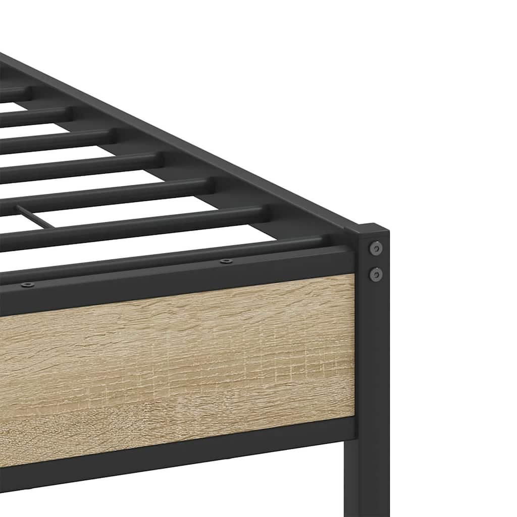 sengeramme 120x200 cm uden madras konstrueret træ sonoma-eg