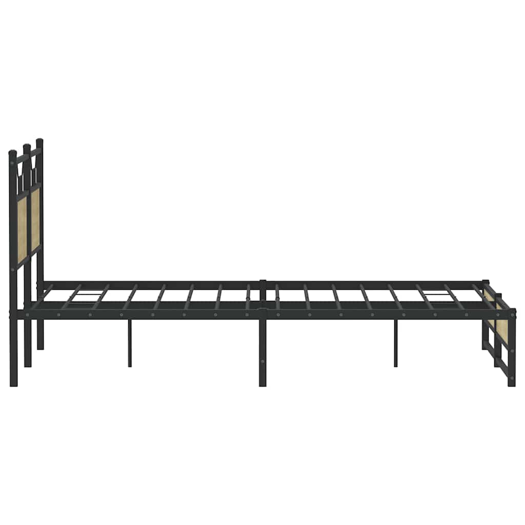 sengeramme 137x190 cm uden madras konstrueret træ sonoma-eg