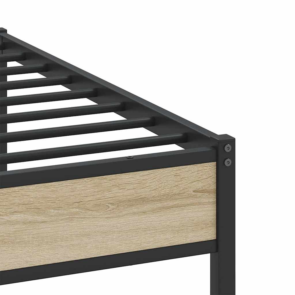 sengeramme 140x190 cm uden madras konstrueret træ sonoma-eg