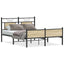 sengeramme 137x190 cm uden madras konstrueret træ sonoma-eg