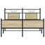 sengeramme 150x200 cm uden madras konstrueret træ sonoma-eg