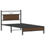 sengeramme 100x200 cm uden madras konstrueret træ brunt eg
