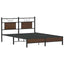 sengeramme 137x190 cm uden madras konstrueret træ brunt eg