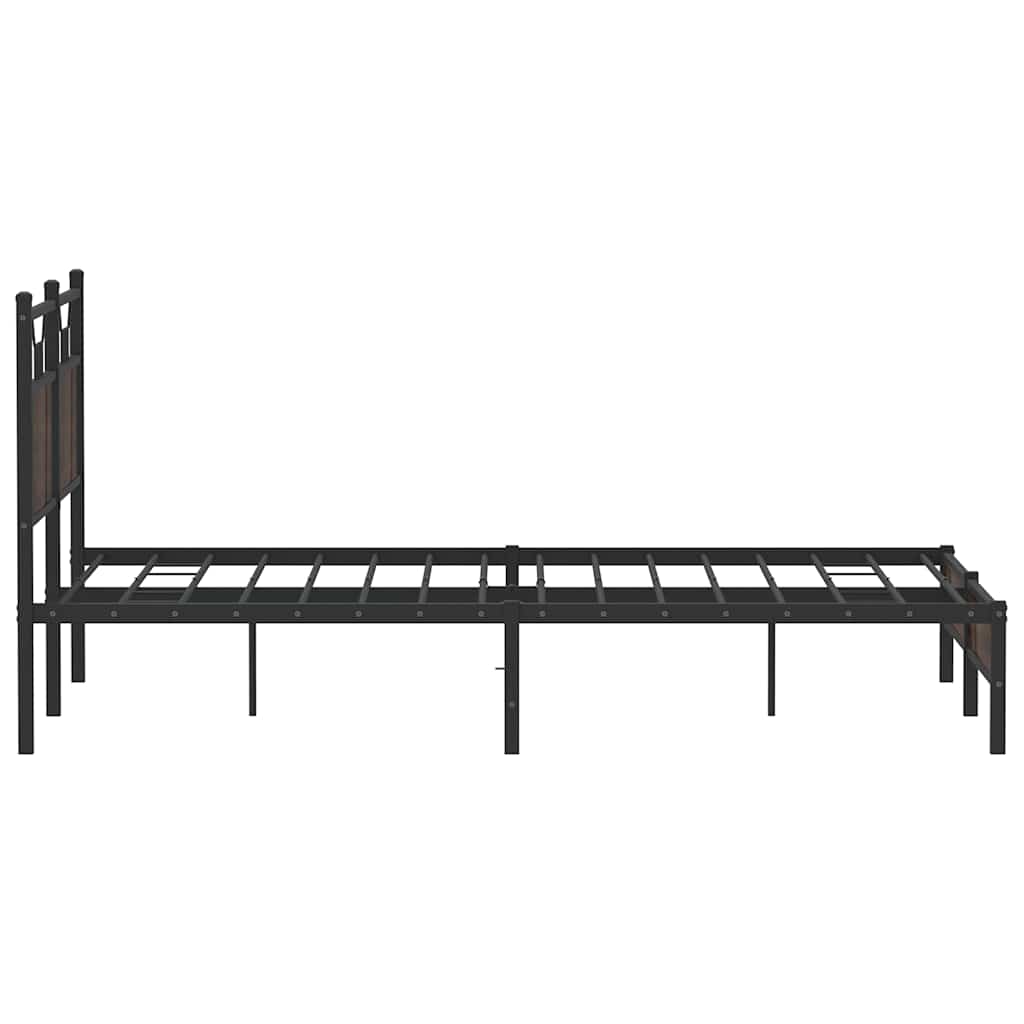 sengeramme 140x200 cm uden madras konstrueret træ brunt eg