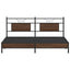 sengeramme 160x200 cm uden madras konstrueret træ brunt eg