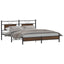 sengeramme 160x200 cm uden madras konstrueret træ brunt eg