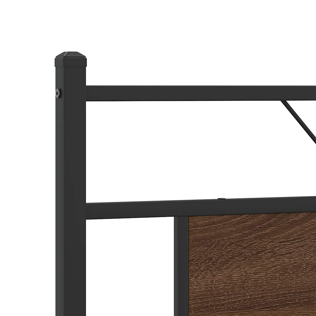 sengeramme uden madras 183x213 cm konstrueret træ brunt eg