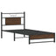 sengeramme 90x200 cm uden madras konstrueret træ brunt eg