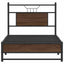 sengeramme 90x200 cm uden madras konstrueret træ brunt eg