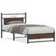 sengeramme 100x200 cm uden madras konstrueret træ brunt eg