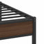 sengeramme 100x200 cm uden madras konstrueret træ brunt eg