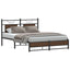 sengeramme 137x190 cm uden madras konstrueret træ brunt eg