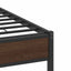 sengeramme 140x190 cm uden madras konstrueret træ brunt eg