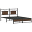 sengeramme 150x200 cm uden madras konstrueret træ brunt eg