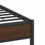 sengeramme 150x200 cm uden madras konstrueret træ brunt eg