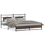 sengeramme 160x200 cm uden madras konstrueret træ brunt eg