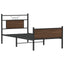 sengeramme 75x190 cm uden madras konstrueret træ brunt eg