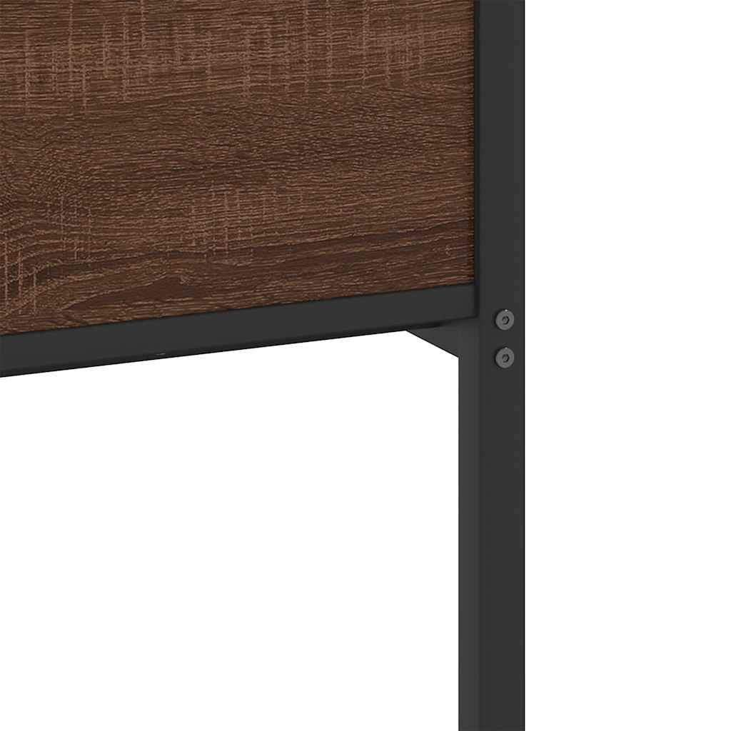 sengeramme 90x190 cm uden madras konstrueret træ brunt eg