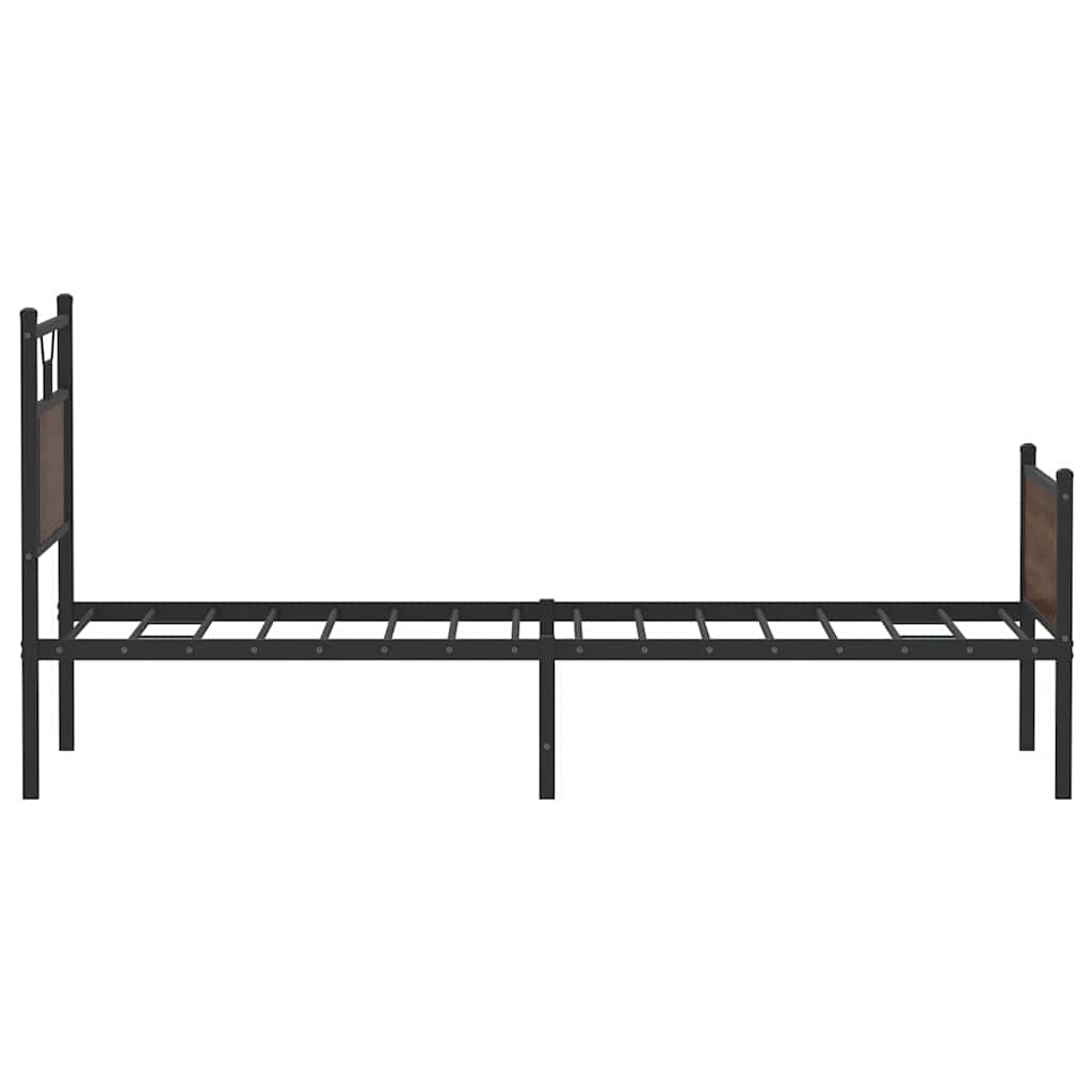 sengeramme 90x200 cm uden madras konstrueret træ brunt eg