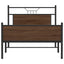 sengeramme 100x190 cm uden madras konstrueret træ brunt eg