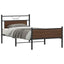 sengeramme 100x190 cm uden madras konstrueret træ brunt eg