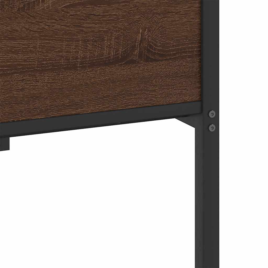 sengeramme 100x200 cm uden madras konstrueret træ brunt eg