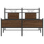 sengeramme 140x190 cm uden madras konstrueret træ brunt eg