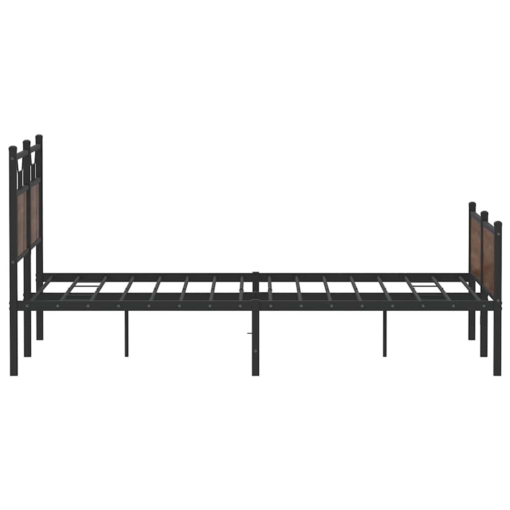sengeramme 140x190 cm uden madras konstrueret træ brunt eg