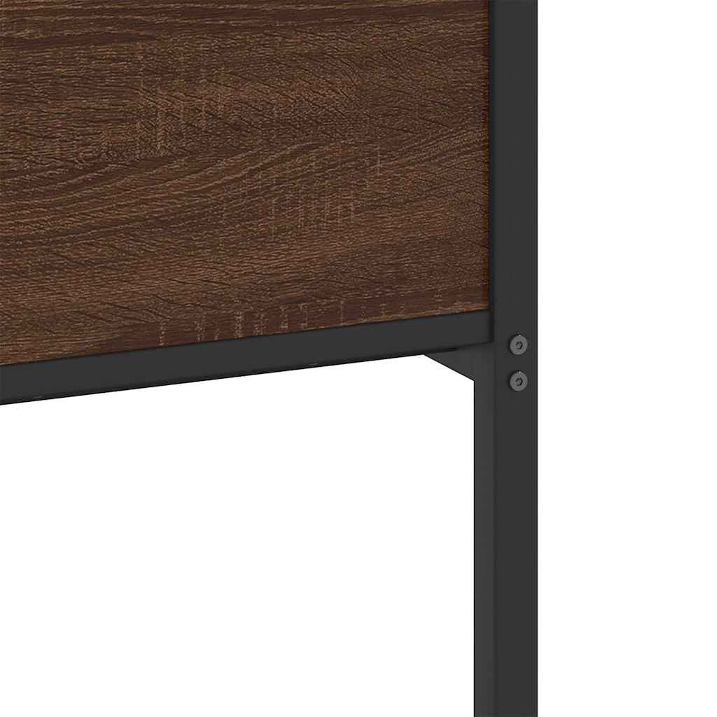 sengeramme 140x190 cm uden madras konstrueret træ brunt eg