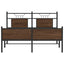 sengeramme 150x200 cm uden madras konstrueret træ brunt eg