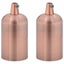 lampeholdere 2 stk rød bronze E27