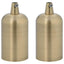 lampeholdere 2 stk bronze E27