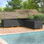 Møbelbetræk Sort 325 x 325 x 80 cm 210D Oxford Stof